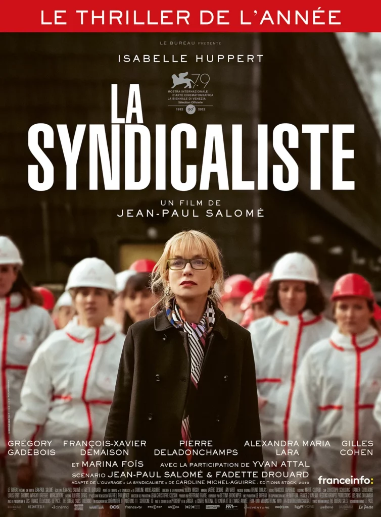 La Syndicaliste de Jean-Paul Salomé avec Isabelle Huppert - Affiche Film Cinéphilion